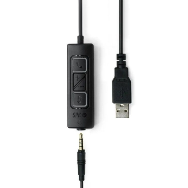 Auriculares SPC Brave Pro/ con Micrófono/ Jack 3.5/ USB/ Negros