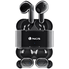 Auriculares Bluetooth NGS Ártica Duo con estuche de carga/ Autonomía 5h/ Negros