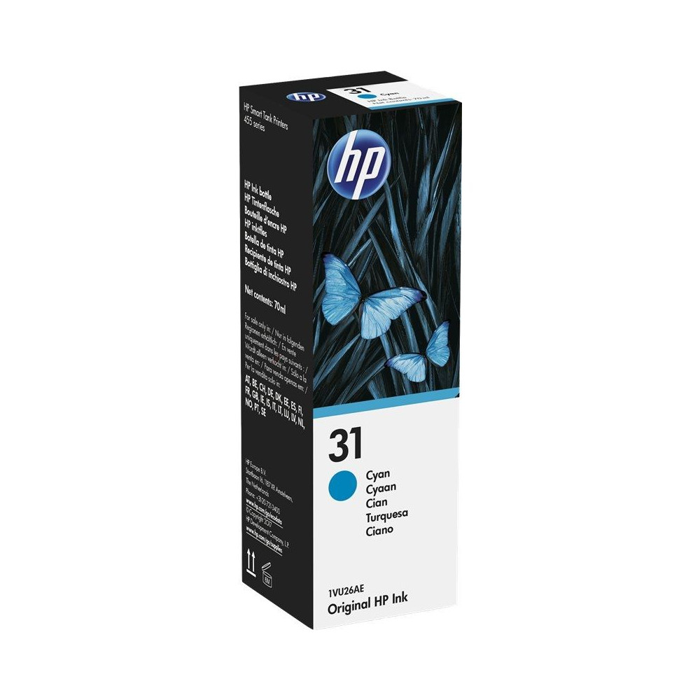 Botella de Tinta Original HP nº31/ Cian - Imagen 1