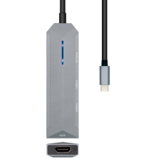 Docking USB 3.2 Tipo-C Aisens ASUC-4P002-GR/ 1 HDMI/ 2 USB/ USB PD/ Gris