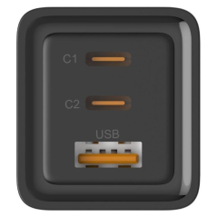 Cargador de Pared Leotec LECSPH65W3K/ 2x USB Tipo-C/ 1x USB/ 65W