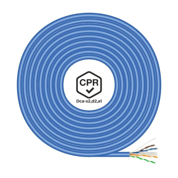 Bobina de Cable RJ45 UTP AWG24 LSZH CPR Dca Aisens A135-0662 Cat.6/ 100m/ Azul