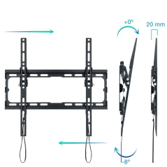 Soporte de Pared Fijo / Inclinable TooQ LP1071T-B para TV de 32-70'/ hasta 45kg