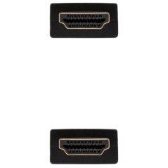 Cable HDMI 2.0 4K Nanocable 10.15.3803/ HDMI Macho - HDMI Macho/ 3m/ Negro