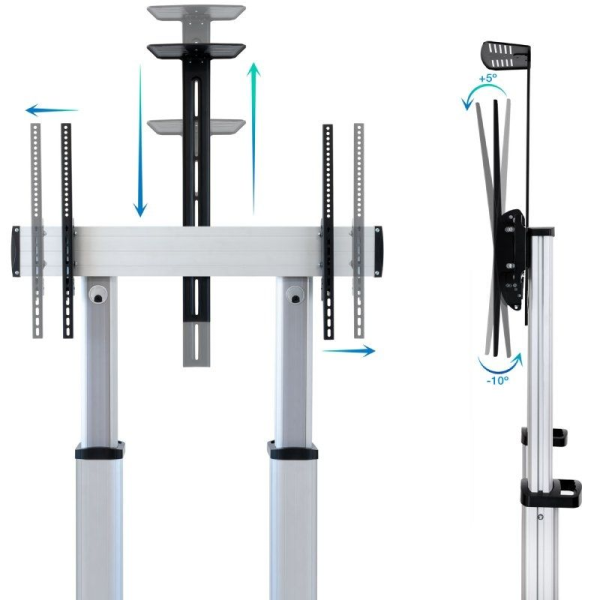 Soporte de Pie Tooq FS20300M-B para TV de 60-100'/ hasta 100kg