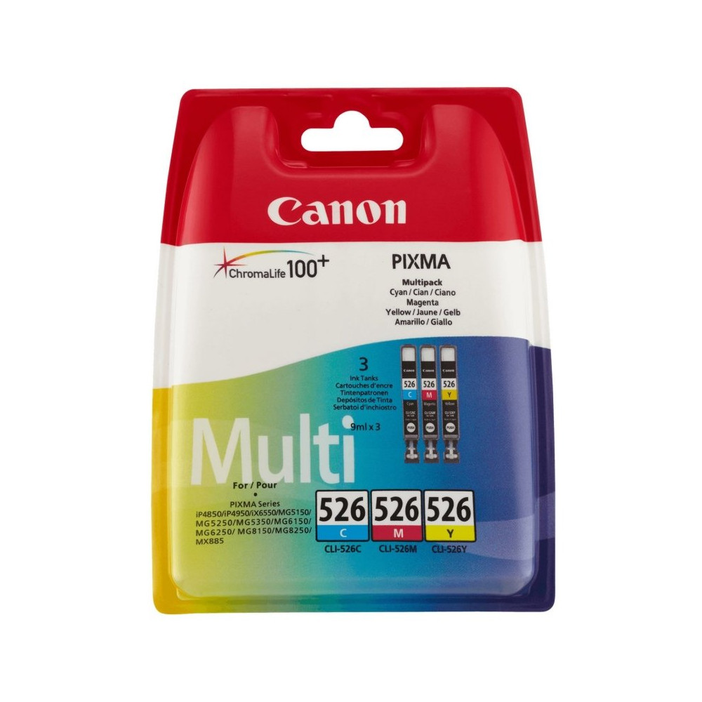 Cartucho de Tinta Original Canon CLI-526 Multipack/ Cian/ Magenta/ Amarillo/ Negro - Imagen 1