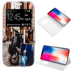 Funda COOL Flip Cover para iPhone X / iPhone XS Dibujos Moto