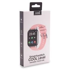 Smartwatch COOL Level Silicona Rosa (Llamadas, Salud, Deporte)