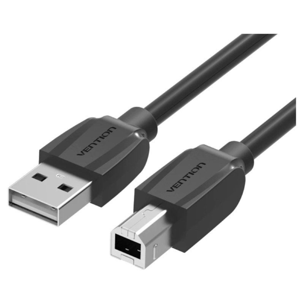 Cable USB 2.0 Impresora Vention COQBI/ USB Macho - USB Macho/ 3m/ Negro