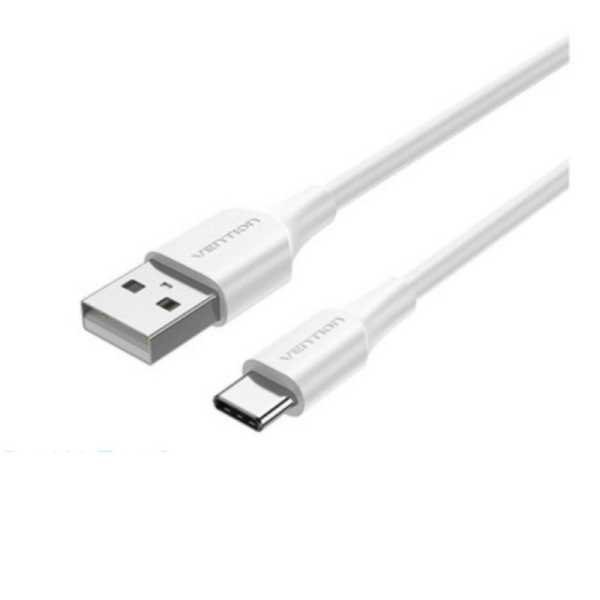 Cable USB 2.0 Vention CTHWH/ USB Tipo-C Macho - USB Macho/ 2m/ Blanco