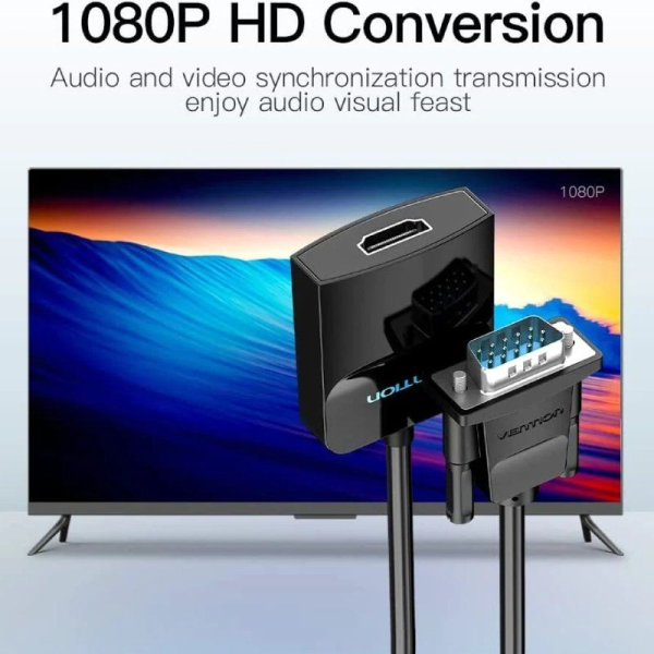 Convertidor VGA a HDMI Vention ACNBB/ VGA Macho a HDMI Hembra