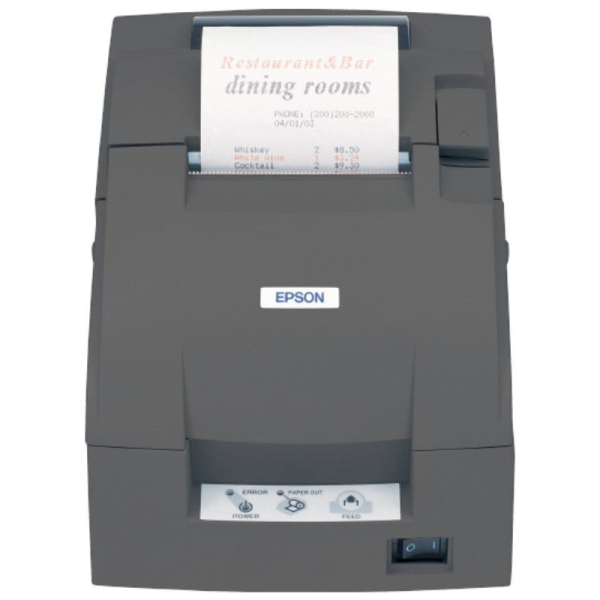 Impresora de Tickets Epson TM-U220B/ Ancho papel 76mm/ USB-Ethernet-RS232/ Negra