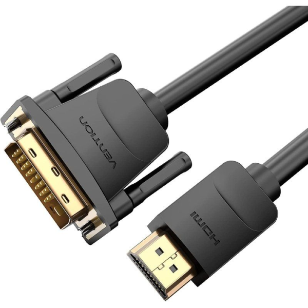 Cable Conversor Vention ABFBI/ DVI Macho - HDMI Macho/ 3m/ Negro