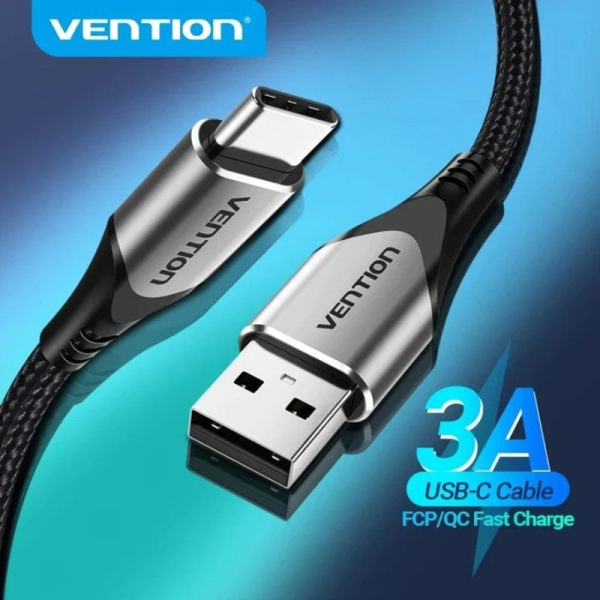 Cable USB 2.0 Tipo-C Vention CODHC/ USB Macho - USB Tipo-C Macho/ 0.25m/ Gris