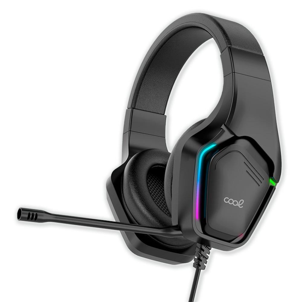 Auriculares Stereo PC / PS4 / PS5 / Xbox Gaming Led RGB COOL Genesis + Adapt. Audio