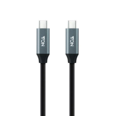 Cable USB 3.2 Nanocable 10.01.4303/ USB Tipo-C Macho - USB Tipo-C Macho/ 3m/ Gris y Negro
