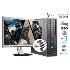 HP ELITEDESK 700 G1 SFF | INTEL CORE i5 4590 | 8GB DDR3 | 256GB SSD | Windows 10 Pro | MONITOR PHILIPS 24" REACONDIONADO