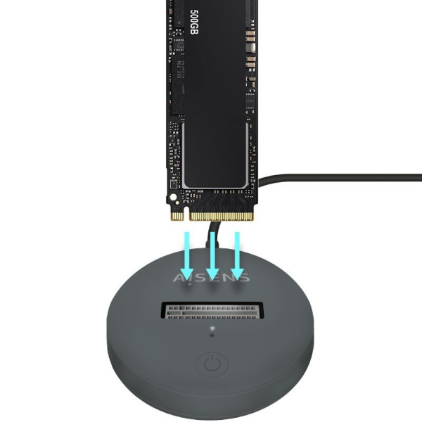 Dock USB Tipo-C para SSD M2 NGFF Aisens ASUC-M2D014-GR/ Gris