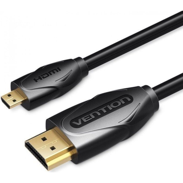 Cable HDMI Vention VAA-D03-B200/ HDMI Macho - Mini HDMI Macho/ 2m/ Negro