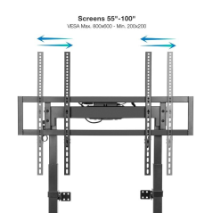 Soporte de Suelo Tooq FSM01-B para TV 55-100'/ hasta 120kg