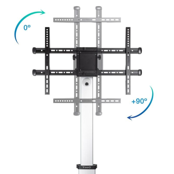 Soporte de Pie Inclinable con Ruedas TooQ FS1886M-B para TV de 37-86'/ hasta 50kg