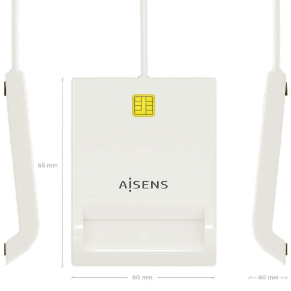 Lector de DNI y Tarjetas Aisens ASCR-SN07-W/ Blanco