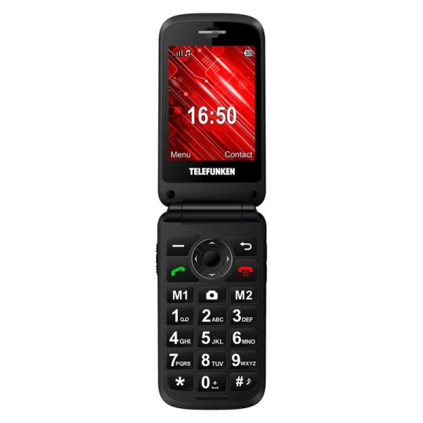 Teléfono Móvil Telefunken S430 para Personas Mayores/ Rojo