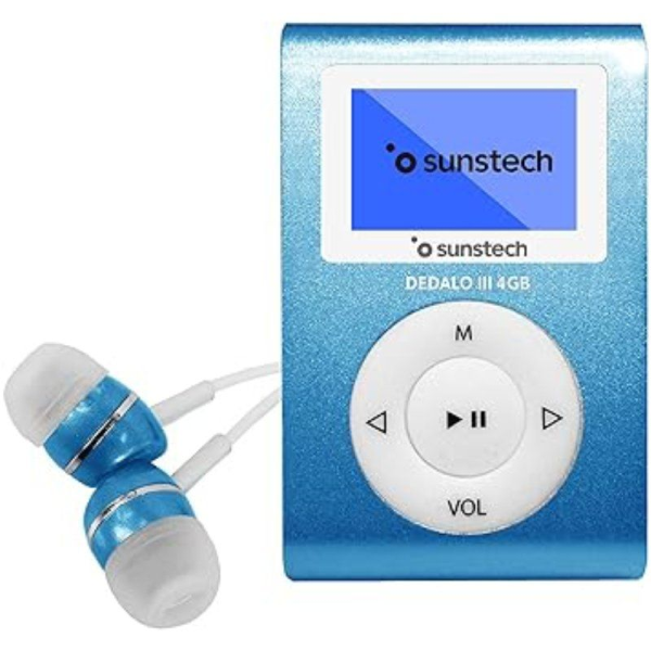 Reproductor MP3 Sunstech Dedalo III/ 4GB/ Radio FM/ Azul
