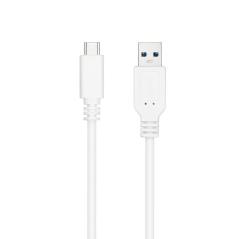 Cable USB 3.1 Nanocable 10.01.4000-W/ USB Tipo-C Macho - USB Macho/ 50cm/ Blanco