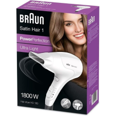 Secador Braun BRHD180E/ 1800W/ Iónico/ Blanco