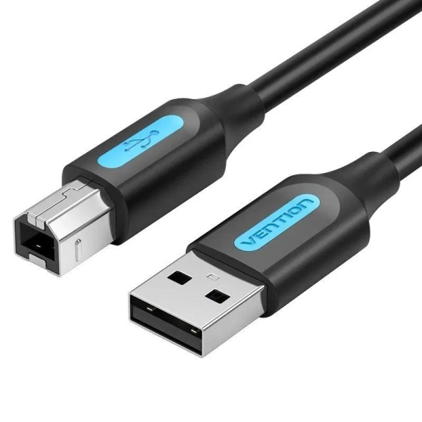 Cable USB 2.0 Impresora Vention COQBL/ USB Tipo-B Macho - USB Macho/ 5m/ Negro