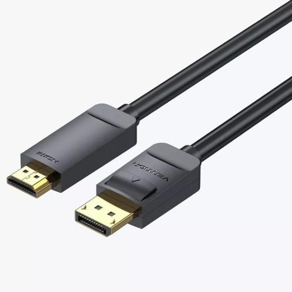 Cable Conversor Vention HAGBF/ DisplayPort Macho - HDMI 4K Hembra/ 1m/ Negro