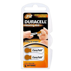 Pack 6 Pilas para Audífono Duracell DA312/ 1.6V - Imagen 1