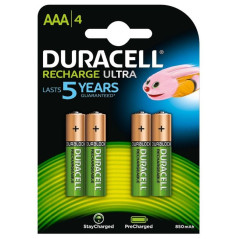 Pack de 4 Pilas AAA Duracell HR03-A/ 1.2V/ Recargables - Imagen 1