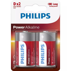 Pack de 2 Pilas D Philips LR20P2B/10/ 1.5V/ Alcalinas - Imagen 1