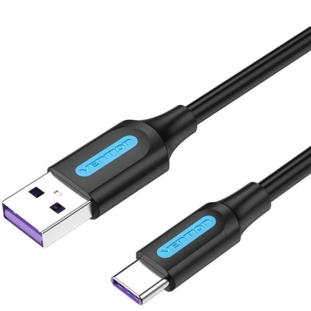 Cable USB 2.0 Tipo-C Vention CORBC/ USB Macho - USB Tipo-C Macho/ 25cm/ Negro
