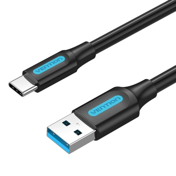 Cable USB 3.0 Tipo-C Vention COZBD/ USB Macho - USB Tipo-C Macho/ 50cm/ Negro