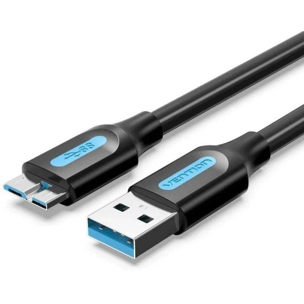 Cable USB 3.0 Vention COPBC/ USB Macho - MicroUSB Macho/ 25cm/ Negro