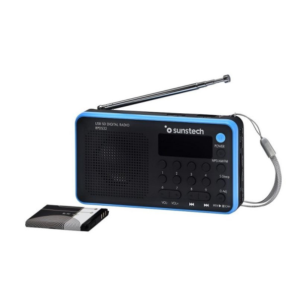 Radio Portátil Sunstech RPDS32BL/ Negra y Azul - Imagen 3