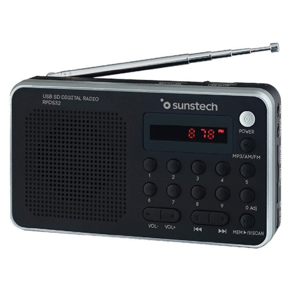 Radio Portátil Sunstech RPD32SL/ Plata - Imagen 1