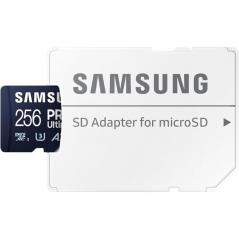 Tarjeta de Memoria Samsung Pro Ultimate 256GB microSD XC con Adaptador/ Clase 10/ 200MBs