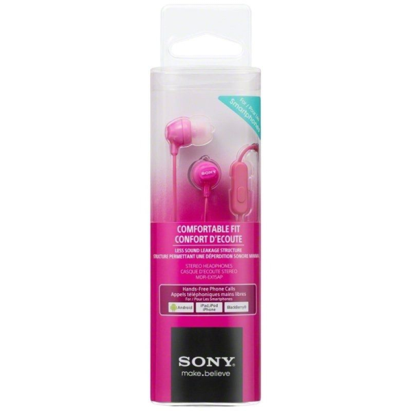 Auriculares Intrauditivos Sony MDR-EX15APPI/ con Micrófono/ Jack 3.5/ Rosas
