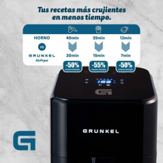 Freidora por Aire / Sin Aceite Grunkel Black Easy Fryer/ 1200W/ Capacidad 4L