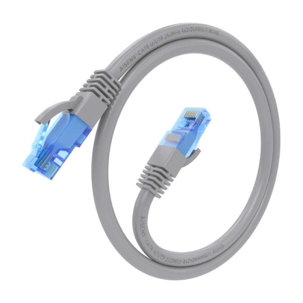 Cable de Red RJ45 AWG26 CCA UTP Aisens A135-0784 Cat.6/ 20m/ Gris