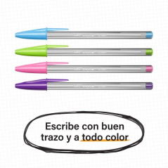 Bolígrafos de Tinta de Aceite Bic Cristal Fun 895793/ 20 unidades/ Colores Surtidos - Imagen 5