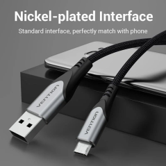 Cable USB 2.0 Vention COCHG/ USB Macho - MicroUSB Macho/ 480Mbps/ 1.5m/ Negro