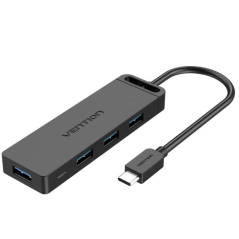 Hub USB Tipo-C Vention TGKBF/ 4xUSB/ 1xMicroUSB PD/ 1m