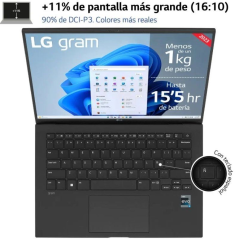 Portátil LG Gram 14Z90S-G.AD78B Intel Core Ultra 7-155H/ 32GB/ 1TB SSD/ 14'/ Win11