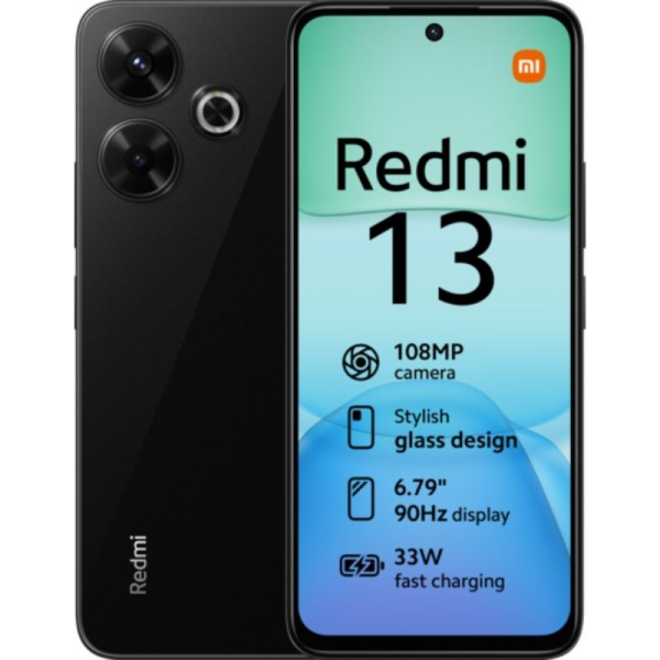 Smartphone Xiaomi Redmi 13 6GB/ 128GB/ 6.79'/ Negro Medianoche