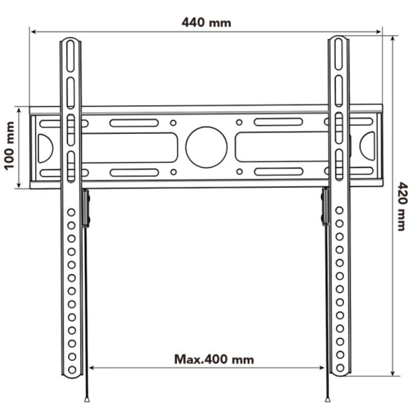 Soporte de Pared Nox Lite Wall Stand para Monitores y TV de 23-55'/ hasta 35kg